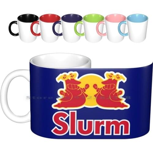 Slurm Energy Drink Ceramic Mugs Coffee Cups Milk Tea Mug Slurm Slurm Mckenzie Matt Groening Bender Fry Leela Energy Drink