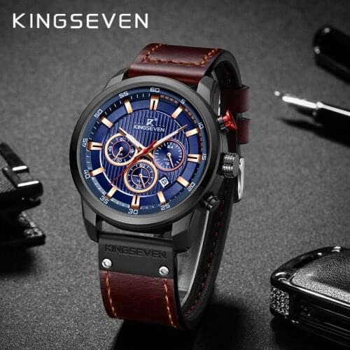 Мужские часы из нержавеющей стали KINGSEVEN China At AliExpress