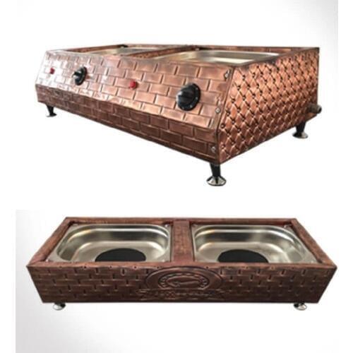 Copper Sand Turkish Arabic Coffee Maker LARGE SIZE Electric Coffee Brewer Machine + 6 Coffee Pots + 100g Turkish Coffee