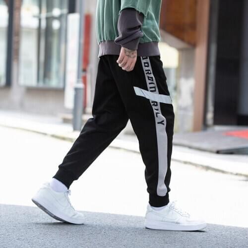 Mens Harem Pants 2020 New Casual Loose Sweatpants Letter Printing Male Tatical Joggers Trousers Skinny Hip Hop Streetwear Solid