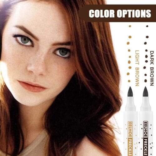 Natural Lifelike Freckle Pen Soft Brown Freckle Pen Makeup Waterproof Dot Spot Pen Create The Most Effortless Sunkissed Look