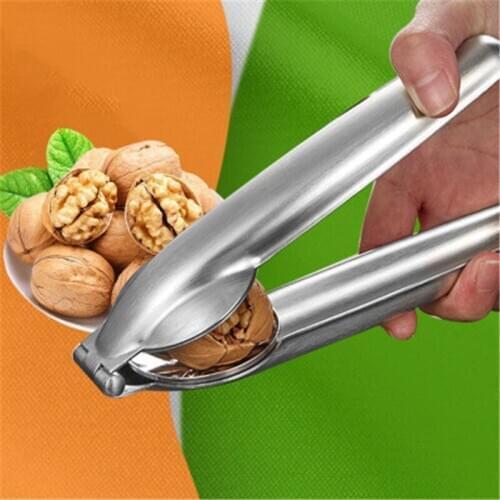 Stainless Steel 2 In 1 Fast Chestnut Clamp Walnut Pliers Metal Nut Cracker Shelling Machine Kitchen Tool Knives