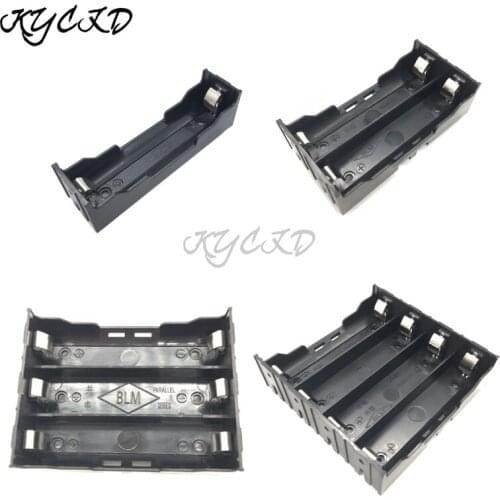 New Black DIY 3.7V 18650 Lithium Battery Case 1/2/3/4 Section Plastic Battery Case Holder Storage Box For Rechargeable Battery