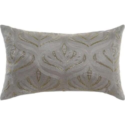 Cushion Dekodonia Grey Golden Velvet (50 x 30 cm)