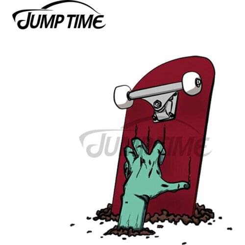 Jump Time 13 x 6cm For Zombie Beyond the Grave Car Stickers Waterproof Laotop Decal Windshield Surfboard Cartoon Vinyl Car Wrap