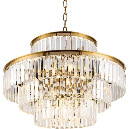 Light luxury post-modern chandelier hotel showroom villa duplex building living room dining room crystal large chandelier
