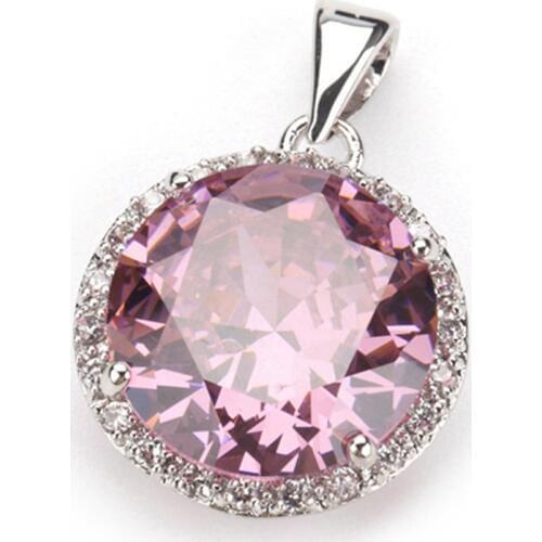 SHUNXUNZE jewelry pendants charm Christmas gift Pink Purple light blue Rainbow Cubic Zirconia Rhodium Plated R145 R487 R736 R748