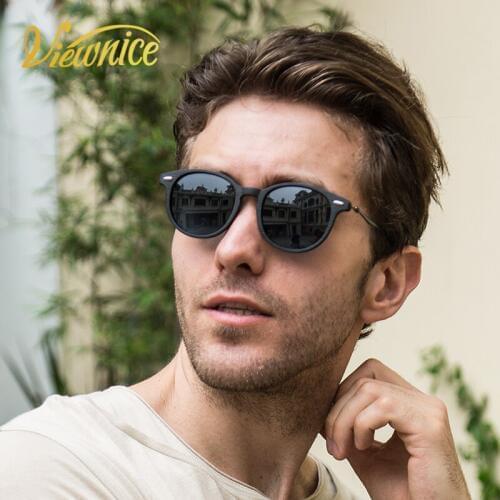 Viewnice New Wood Acetate sunglasses Women Men Polarized Glasses Round Retro Eyewear Hot Unisex Sunglasses Light for Driving