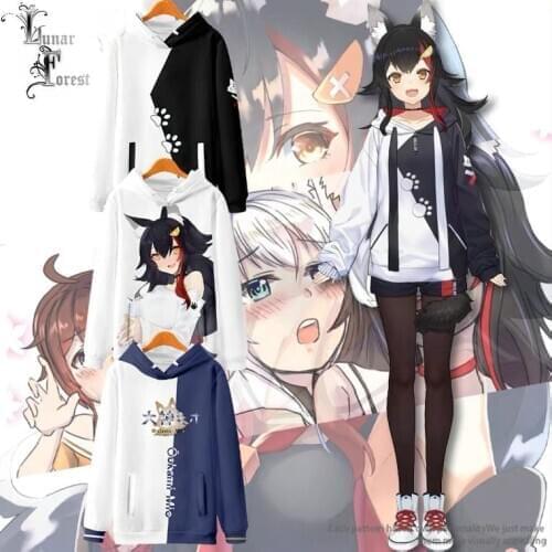 VTuber Ookami Mio 3D Printing Men/Women Autumn Fashion Hoodies Sweatshirt Long Sleeves Pollover Plus Size