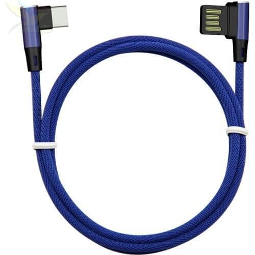 USB C type c charger Cable 90 Degree 2 Type-C 2A Charger Cabel For xiaomi 5 mi5 Samsung S8 P9 p10 20 pro bulk price 500 pcs/lot