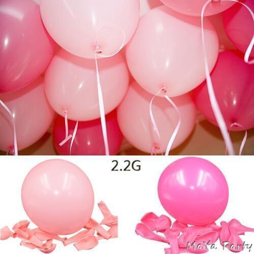 20pc/lot Pearl balloons 10 Inch Thick Birthday Ballons Wedding Decorations Light/Dark Pink Color Party Wholesale 2.2g
