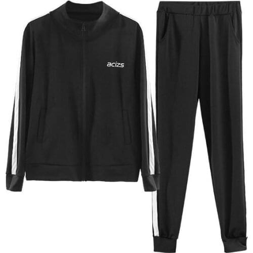 2 Pieces Women Tracksuits Spring Autumn Fitness Suit Sweatshirt Top + Pants Set Hoodies Outfits Pullover Sweatsuit Sweatpants 02