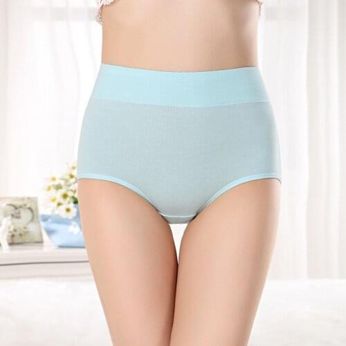 8 colors Womens briefs Comfortable Cotton High waist underwear Women Sexy Ultra-thin Panties