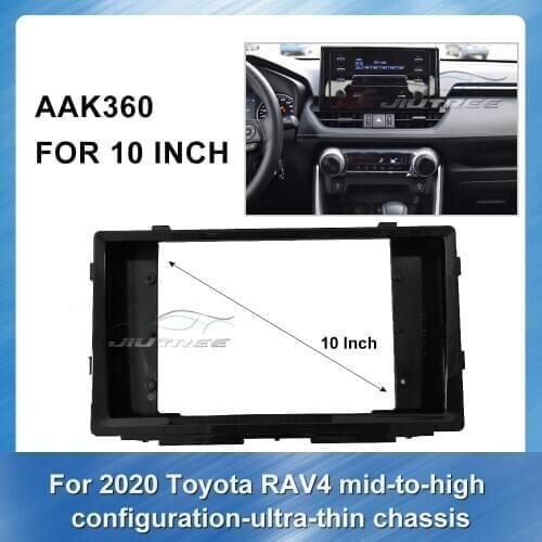 10 Inch Car Fascia Radio Panel For Toyota RAV4 mid to high configuration ultra thin chassis 2020 Car refitting DVD frame