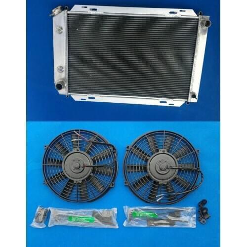 HOT SELLING Aluminum Radiator & 2*Fans For FORD MUSTANG 1979-1993 80 81 82 83 84 85 86 87 88 89 79 93