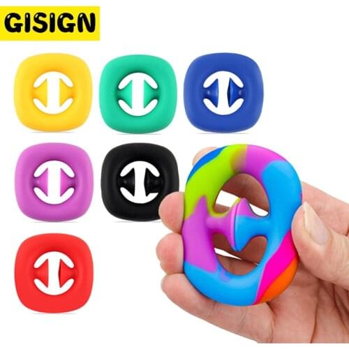 Anti Stress Finger Hand Grip Reliever Fidget Snapperz Kids Simple Toy Autism Anxiety Relief Extrusion Silicone Sensory For Adult