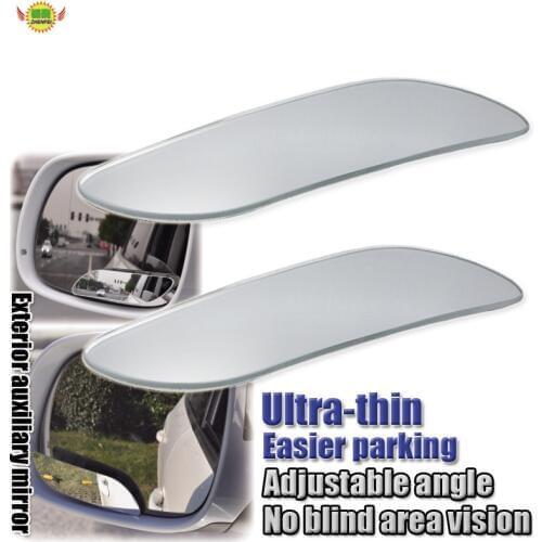 2pcs Car 360 Degree Blind Spot glass Mirror auto accessories Wide Angle long bar convex Side Blindspot Rearview Parking Mirror