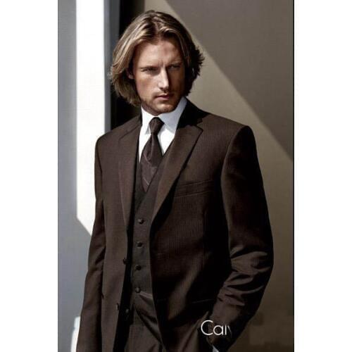 Free shipping Custom suit New popular Groom Tuxedos Wedding Suits Prom Clothing (Jacket+Pant+vest)