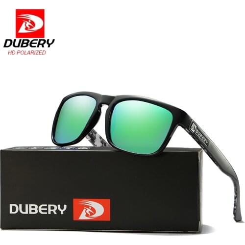 DUBERY Brand Design Polarized Sunglasses Men Driving Shades Male Vintage Sun Glasses For Men Spuare Mirror Cool UV400 Oculos