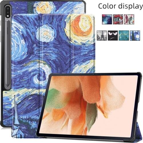 PU Leather Flip Magnetic Stand Cover for Samsung Galaxy Tab S7 FE 12.4 Inch Plus Case for Galaxy Tab S7 S7 Plus SM-T870 T970