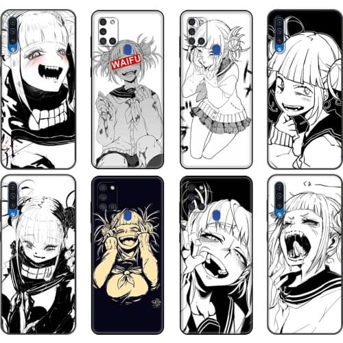 Black tpu Case For Samsung Galaxy A50 50S A30S A10 A01 A11 A21S A31 A41 A51 A71 M21 M30S S10 LITE Cover Anime Himiko Toga Boku