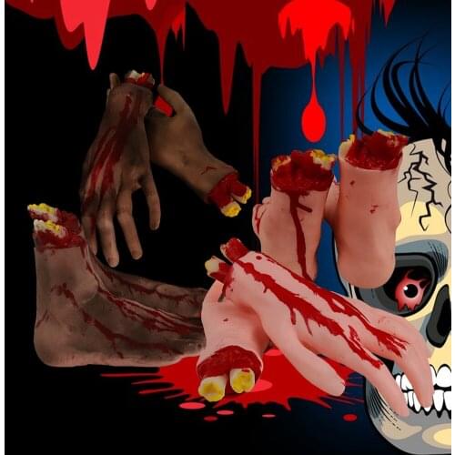 Halloween Horror Decoration Prop Broken Hand And Feet Bloody Festival Scary Prop Halloween Prop Supplies 06