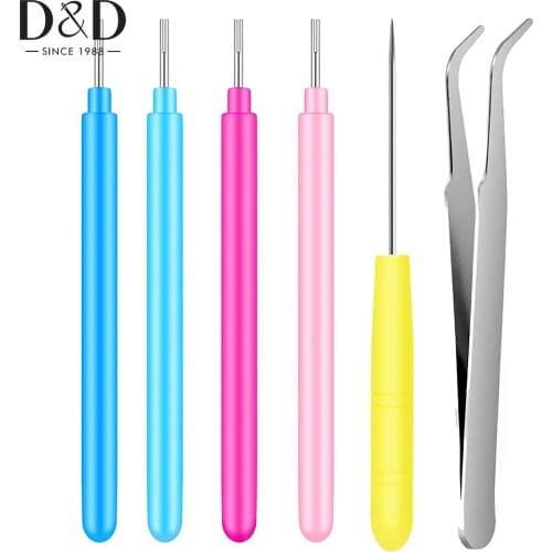 4 Colors Paper Quilling Tools Rolling Curling Quilling Needle Pen with 1pcs Tweezers for Art Craft DIY Paper Cardmaking Project