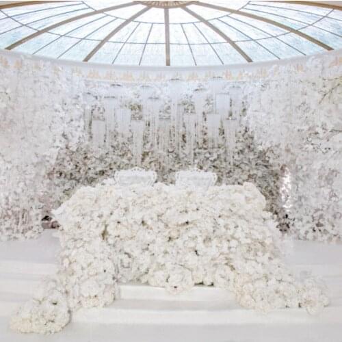 Artificial ginkgo biloba White leaves wedding props stage background decoration flower backdrop event flower decoration