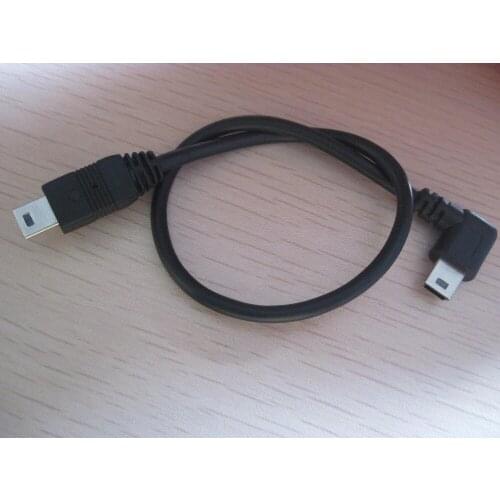 25cm/9.8" inch 90 degree Right angle direction mini USB B male to male EXTENSION data cable cord