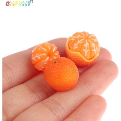 3Pcs/5Pcs Dollhouse Mini Orange Model Miniature Food Play DIY Small Kitchen Supermarket Toy Accessories