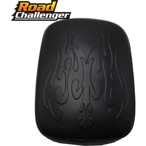 Cross Pillion Rectangular Pad Seat 8 Suction Cup For Harley Cruiser Chopper Custom Solo Rear Seat Passenger Saddle