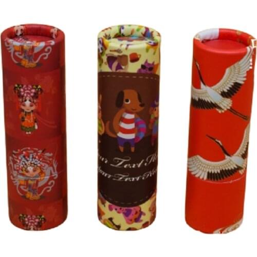 DIY Round Empty Lipstick Tube Kraft Paper Lip Balm Container Papery Refillable Bottle Lip Balm Tube Cosmetic Container 20pcs/Lot