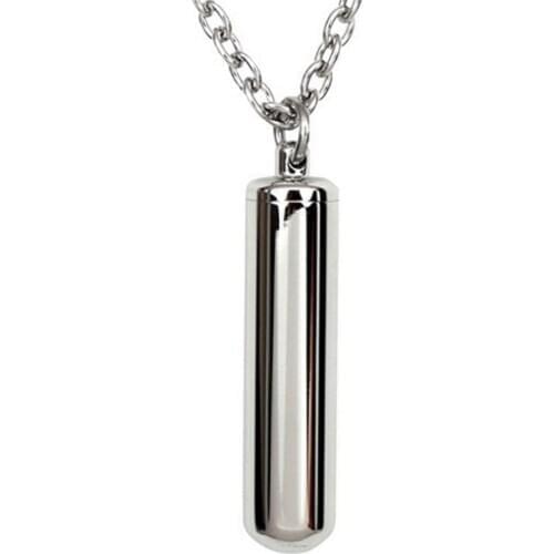 Capsule Pendant Necklace Stainless Steel Cremation Urn Jewelry Ashes Pill Filler Kit