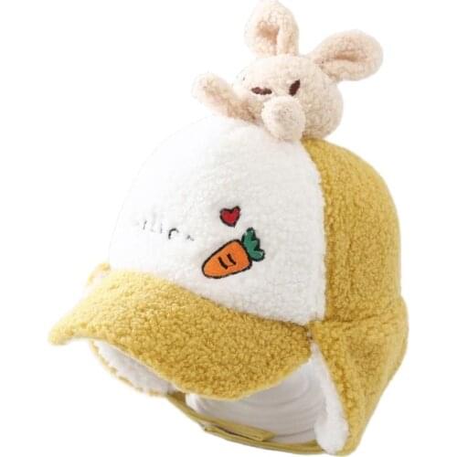 LDSLYJR Winter 2021 Cartoon rabbit Casquette Baseball Cap Adjustable Snapback Hats for Children boy and girl 15