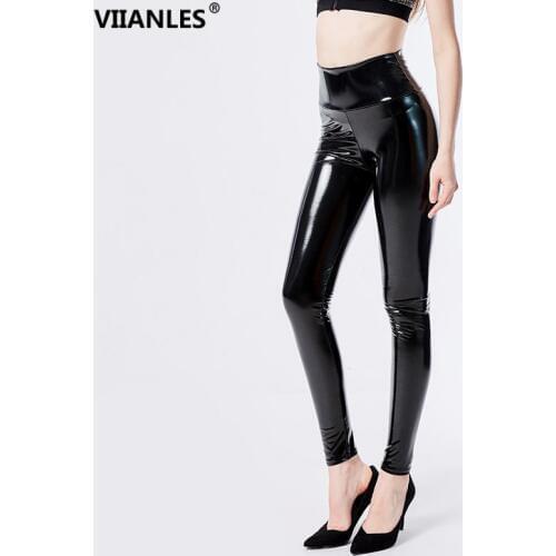 High Quality PU Leather Leggings Women High Waist Pants Elastic Fitness Leggins Plus Size Legging Skinny Trousers XXXL