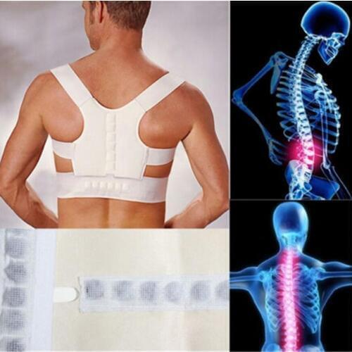 Orthopedic Back Support Belt Correct Posture Brace Correcteur de Posture 12 Magnets Magnetic Posture Corrector Men XL XXL