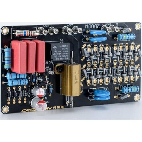 CROSBON Soft start-up with delay on the main board of the audio purification circuit without inductive filter