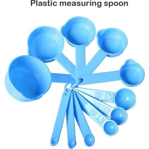 11Pcs/set Plastic Handle Cups Measuring Spoons Set Milk Coffee Scoop Kitchen Cooking Baking Utensil Kitchen Measuring Tool