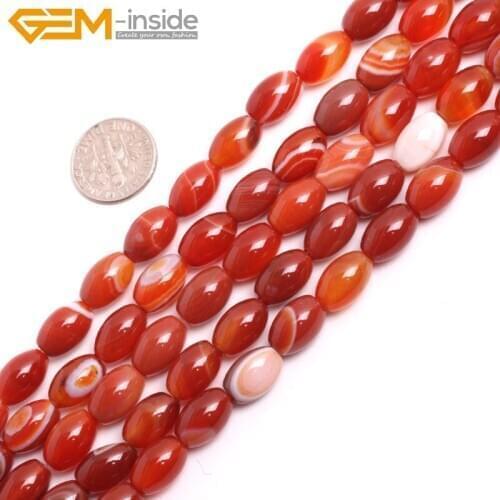 Natural Green&Red Agates Stone Beads For Jewelry Making 8X12mm 15inches DIY Jewellery Gem-inside