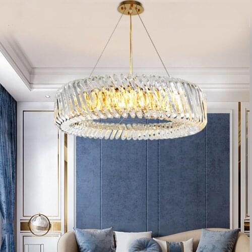 New Modern Cystal Chandelier For Living Room Luxury Round Light Fixture Kitchen Island Dining Room Decor Lighting