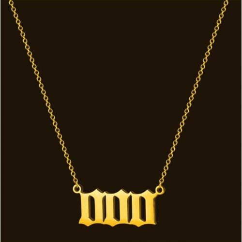 New 111 222 333 444 555 777 888 999 666 Devil Necklace Stainless Steel Angel Number Necklaces Pendant Charms Minimalist Jewelry