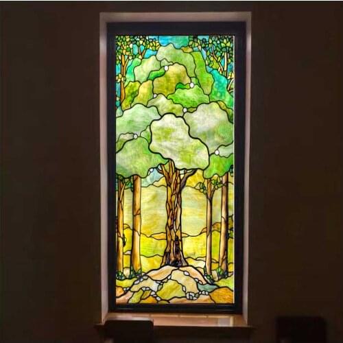 Church Style Window Film Privacy Glass Sticker UV Blocking Heat Control Window Coverings Window Tint for Homedecor