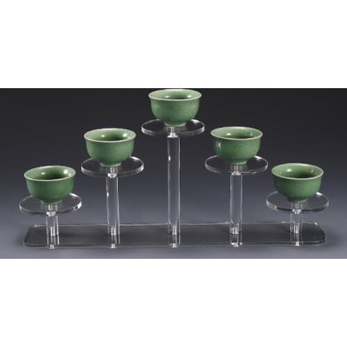 Clear Acrylic Display stand Pottery storage rack Round Acrylic Jewelry Artwork Jewelry Watch Display Pedestal Riser Stands