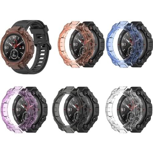 Transparent Watch Cover Case For Xiaomi Huami Amazfit T-Rex A1918 Smartwatch Screen Anti-Scratch Protector Protective Case