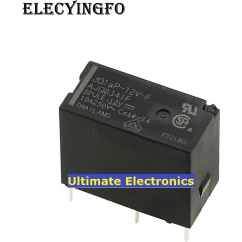 10pcs JQ1AP-12V-F 4 feet normally open 10A high load AJQ8341F Relays