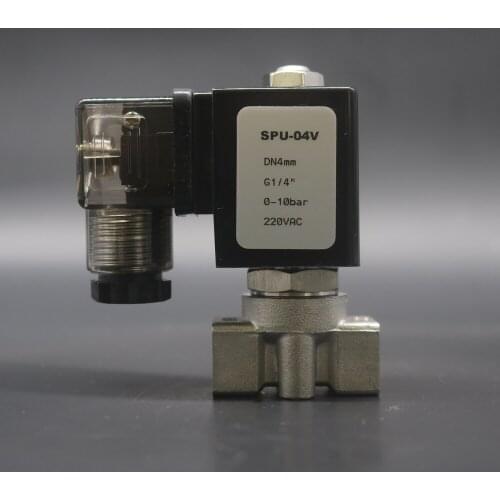 Solenoid valve G1/4" Orifice 3mm/4mm/5mm/6mm 0-16bar/10bar/5bar/3bar 2 way SS304 water valve normally close direct acting valve