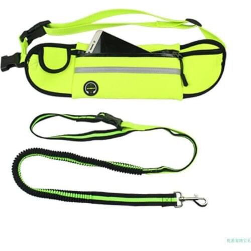 Pet Waist Bag Sports Traction Rope Reflective and Waterproof Running Multifunctional Traction Belt, Dog Harness and Leash Set