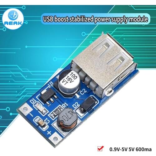 DC-DC USB Output charger step up Power Boost Module 0.9V ~ 5V to 5V 600MA USB Mobile Power Boost Board