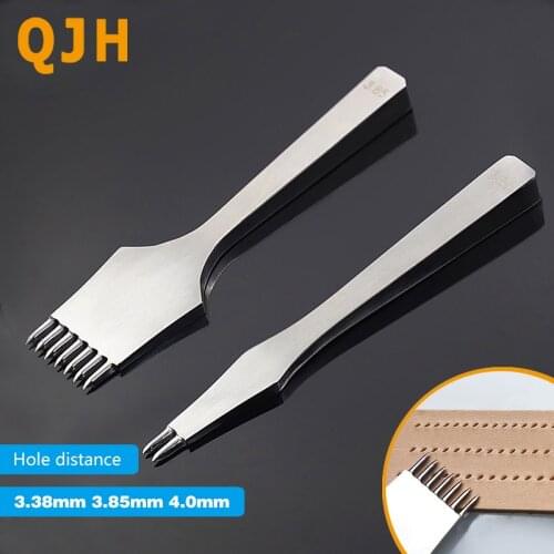 High Quality Leather Die-steel Chisel French Style Pricking Sharp Leather Punching Tool Polish-3.38/3.85/4.0mm Stitching Tool