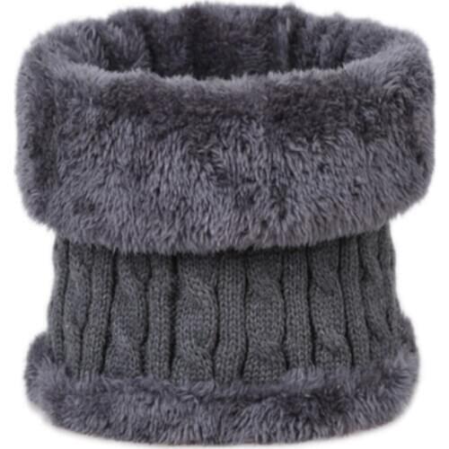 Women Men Winter Warm Knitted Scarf Plus Velvet Thicken Outdoor Cycling Neck Buff Ring Scarves Bufandas Echarpe Femme Foulard